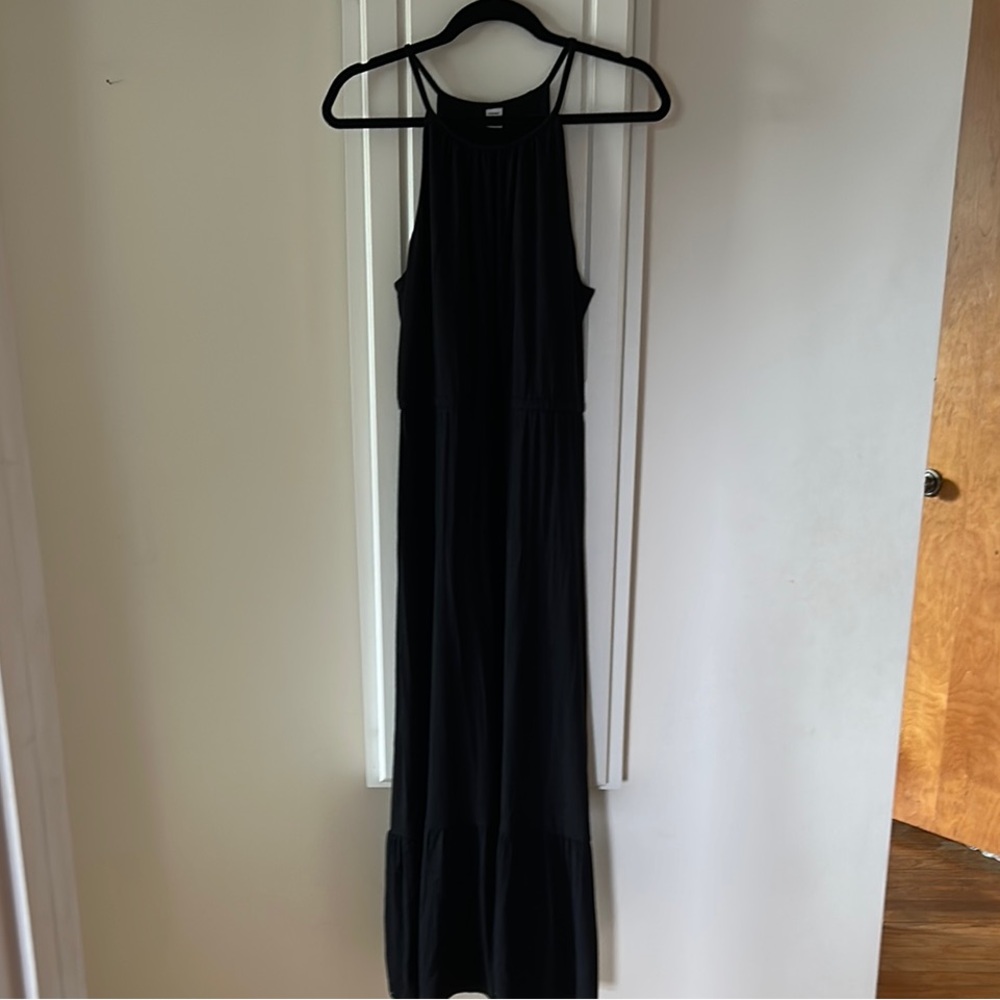 Old Navy Black Halter Maxi Sundress